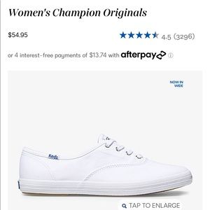 NWT/NIB Keds champion white canvas shoe